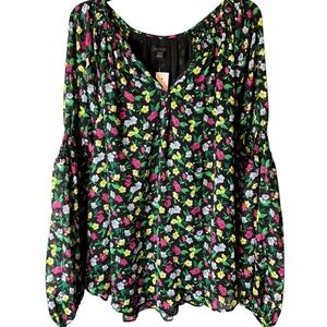 Ann Taylor Floral Blouse XXLT